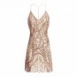 Backless Spaghetti Strap Halter A-Line Women Sequined Vestidos Dresses