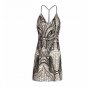 Backless Spaghetti Strap Halter A-Line Women Sequined Vestidos Dresses