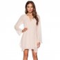 Mini Dress Summer Casual O-Neck Solid Female Dresses