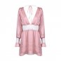 lace beach dress v-neck hollow out sexy party dress women loose dress