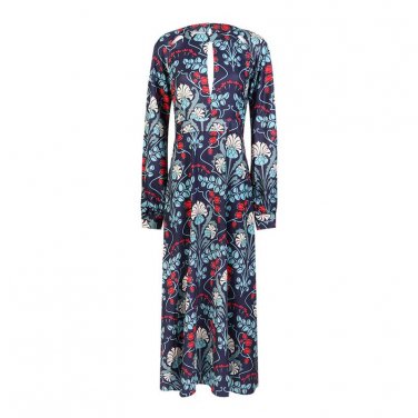 flowers long sleeve SML XL XXL woman\'s Casual long dress