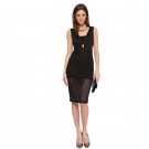 Cut Out Mesh Contrast Party Female Dress For Women