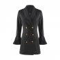 Suit Dress Black Slim Outwear Dress Long Sleeve V Neck 0324-68
