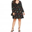 Women Spring Print Dress Long Sleeves 2018 Women Above Knee Dresses Floral Print Holiday Dress Cotto
