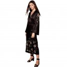 dresses for women ladies elegant V neck long satin kimono dresses
