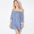 Women Dress Big Size Long Sleeve 2016 Summer Shirt Dress