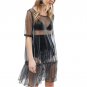 See-through Short Sleeve Sheer Summer Dress
