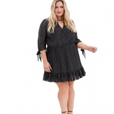 Bowknot Lady Dress Large Size Casual Female Dress 3XL 7XL