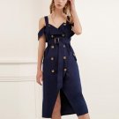 Elegant Party Dress Casual Blue White Dress