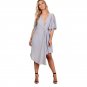 Wrap Front V Neck Asymmetry Hem Mini Dresses Daily Party Commute Dresses