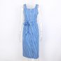 Bow Knee-Length Dress Women\'s Blue Fashion Chic Dress