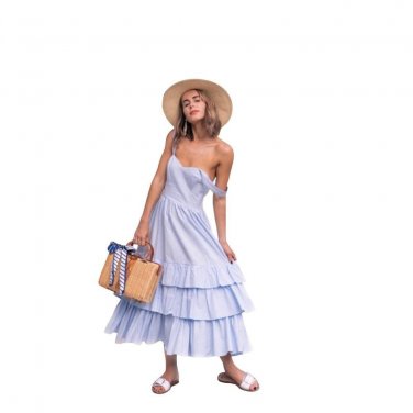 Sleeveless Cake Dresses Casual Long Dress Beach Dress
