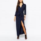 Shirt Maxi Dress Deep Blue Clothing