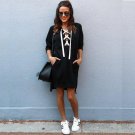 Hoody Fashion Autumn Sexy Side Split Dresses For Women