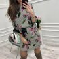 Plaid Chiffon Sheath Short mini Dress party
