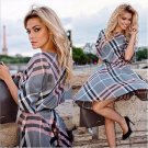 plaid sexy European and American dress