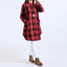 Cotton Linen Plaid With Pockets Mini Dress