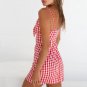 Plaid Bandage Bodycon Short Mini Dress