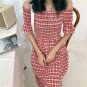 Girls Plaid Slim Chic Dresses for Female