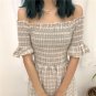 Girls Plaid Slim Chic Dresses for Female