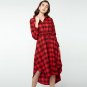 Check Plaid Irregular Work  Vestidos