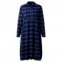 Plaid Checks Loose Midi Vestido Plus Size Dress