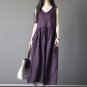 2018 Summer ZANZEA Women Elegant V-Neck Sleeveless Work Office Maxi Vest Tank Dress Boho Beach Cotto