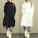 Slit Hem Stand Collar Sweats Vestidos Dress