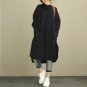 Slit Hem Stand Collar Sweats Vestidos Dress