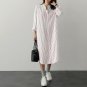 Baggy Split Hem Work Office Long Shirt Vestido Dress