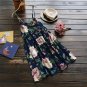 Casual Boho Floral Printed Cotton Linen Vestido 5XL