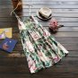 Casual Boho Floral Printed Cotton Linen Vestido 5XL