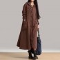 Long Sleeve Hooded Cotton Vestidos Oversized Dress