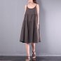 Slip Dress Baggy Solid Dungarees Dress