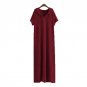 Dress Side Split Solid Casual Loose Vestido de Festa Robe
