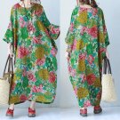 Dress 3/4 Sleeve Floral Flower Print  Feminio Vestidos