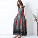 Ladies Flouncing Boho Printed Long Dress