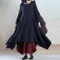 Spring Leisure Cotton Linen Baggy Party Long Dress