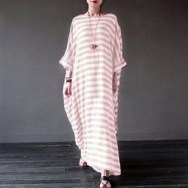 Batwing Sleeve Maxi Long Dresses Vestidos Plus Size S-5XL