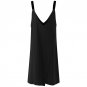 Solid Backless Buttons Down Baggy Midi Dress