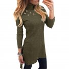 Dresses Turtleneck Hollow Female Feminina