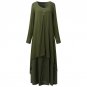 Dress Solid Long Maxi Dress Vestidos Plus Size S-5XL
