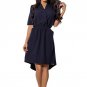Dresses Female Half Sleeve V-neck Pockets Sundress