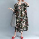 Neck Casual Maxi Long Dress Loose Female Robe Party Vestidos S-5XL