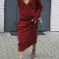 V-neck Long Sleeve Maxi Dresses Plus Size Long Dress Dress