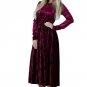 Long Sleeve Winter Autumn Velour Dress Solid Robe Mujer Dress
