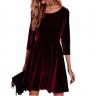 Solid Party Dresses Warm Sexy  Mujer Femininos Dress