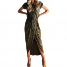 Solid Plus Size Dresses Female Long Dress