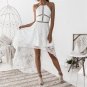 Lace Dress Halter Neck Irregular Femme