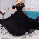 Long Casual Elegant Short Sleeve Dress S M L XL XXL
